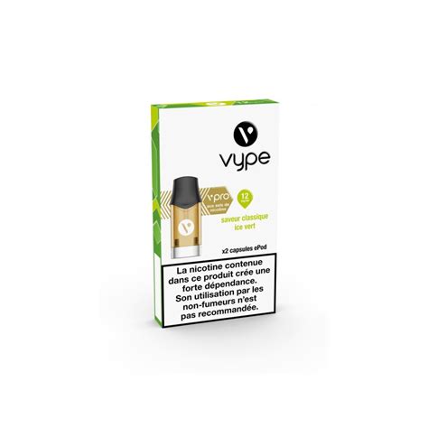 Vype Pods Vpro Epod Classique Ice Vert Ml Vype