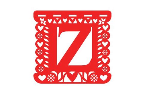 Papel Picado Alphabet Z Svg Cut File By Creative Fabrica Crafts