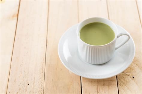 Premium Photo Hot Matcha Latte