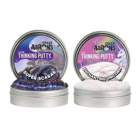 Buy Crazy Aarons Thinking Putty 4 Tin Double Pack 64 Oz Super Illusions Super Ab And