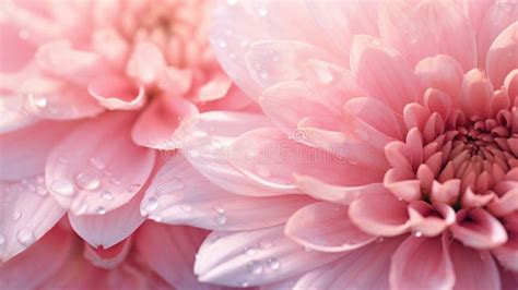 Rainwater Grains On Pink Flower Petals Spring Plants Nature Background