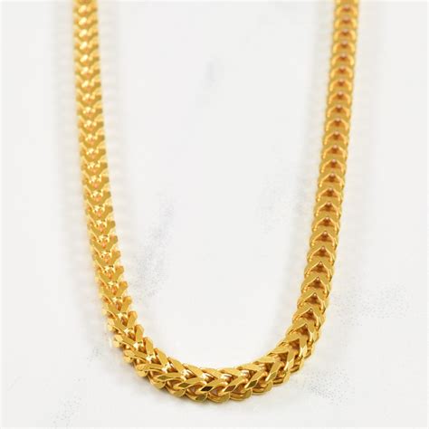 22k Yellow Gold Foxtail Chain | 19" | – 100 Ways