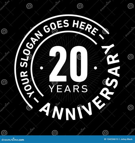 20 Years Anniversary Celebration Design Template Anniversary Vector