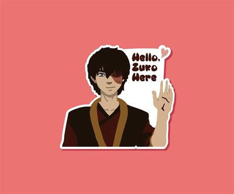 Hello Zuko Here Vinyl Sticker Avatar The Last Airbender Etsy Avatar