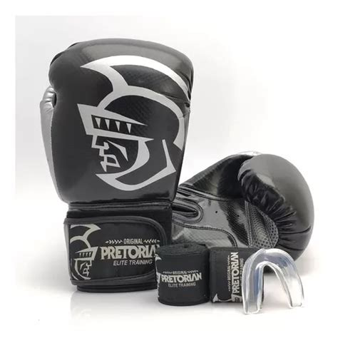 Kit Luva Pretorian Elite Boxe Muay Thai Bandagem Bucal Escorrega