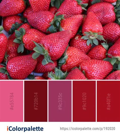 Color Palette Ideas From Strawberry Natural Foods Strawberries Image Icolorpalette