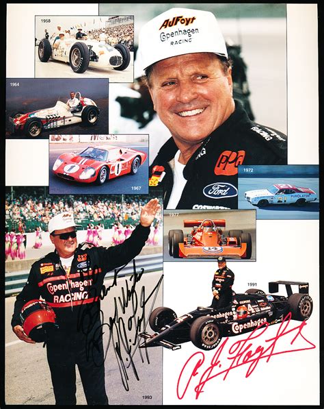 Lot Detail - A. J. Foyt Autographed Auto Racing Copenhagen Color 8” x ...