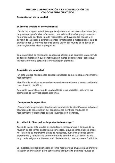 Pdf 74341189 Unidad 1 Aproximacion A La Construccion Del Conocimiento Cientifico Dokumentips