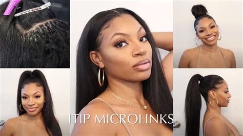 Microlink Extensions On 4b Natural Hair Install And Tutorial Curlsqueen Youtube