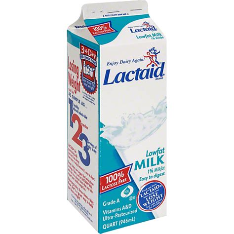 Lactaid® 1% Milkfat Lowfat 100% Lactose Free Milk 1 qt. Carton ...