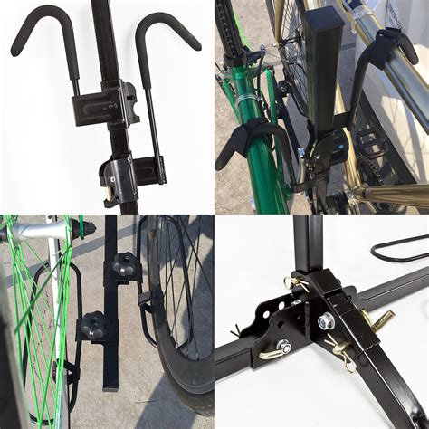 Upright Heavy Duty 2 Bike Bicycle Hitch Mount Carrier Platform Rack ...