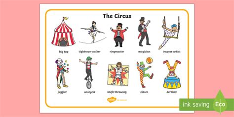 Circus Word Mat Primary Resource Teacher Made Twinkl Clip Art