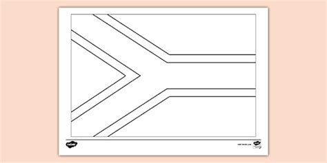 South Africa Flag Colouring Sheet Twinkl