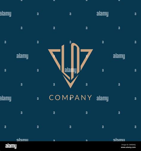 Ln Logo Initials Triangle Shape Style Creative Logo Design Vector