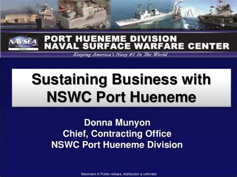 Sustaining Business With Nswc Port Hueneme Nswc Phd Industry Day 20