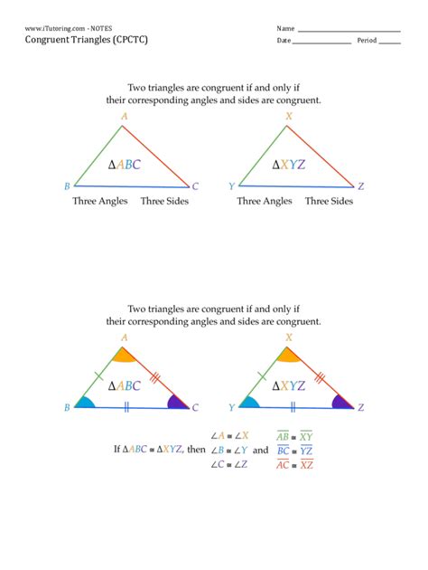 Fillable Online CPCTC Geometry Proofs Made Easy Triangle Congruence