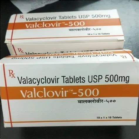 Valacyclovir Tablets Usp 500MG At Rs 255 Stripe Valacyclovir Tablet