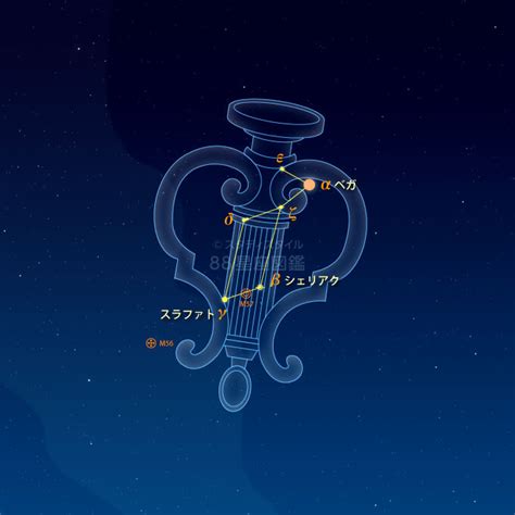 こと座カラー星図やさしい88星座図鑑