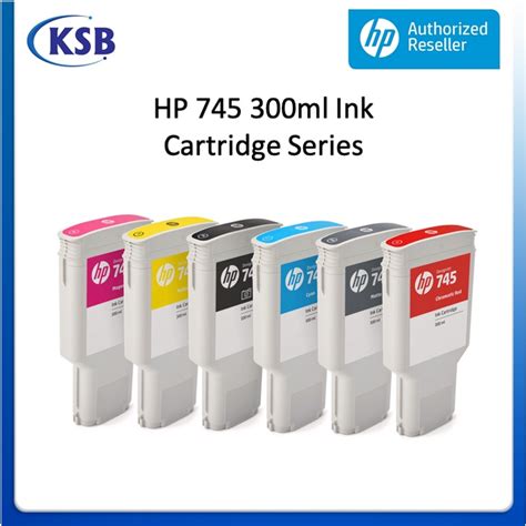 HP 745 300 Ml Ink Cartridge Series F9K01A F9K02A F9K03A F9K04A