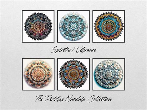 Set of 6 Mandala Wall Art, Spiritual Wall Art, Mandala Art, Mandala Wall Decor, Mandala Deco ...