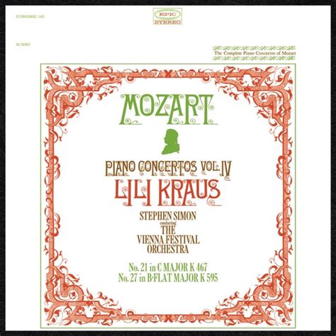 Mozart Piano Concertos Nos 21 27 By Lili Kraus Album Reviews