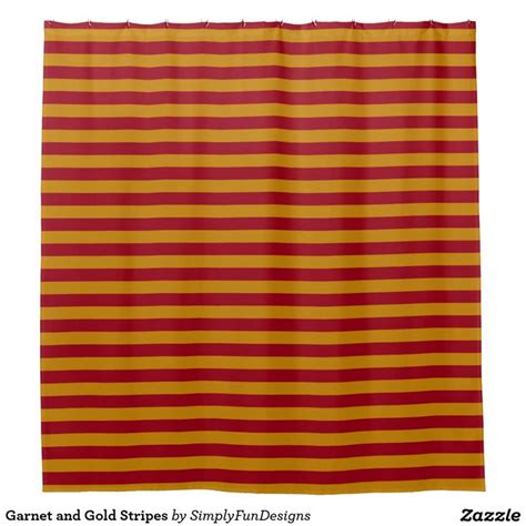 Garnet And Gold Stripes Shower Curtain Red Shower Curtains Purple