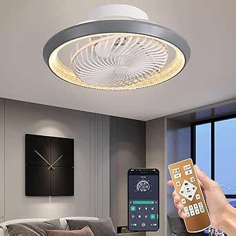 Qiaomao Led Deckenleuchte Mit Ventilator Moderne Drehung