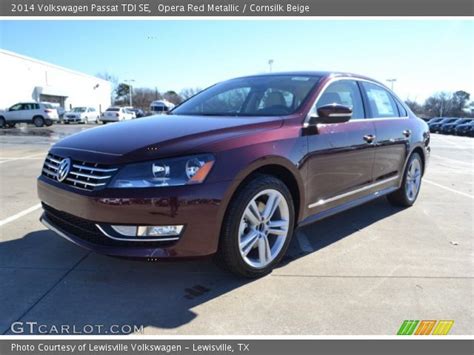 Opera Red Metallic Volkswagen Passat Tdi Se Cornsilk Beige