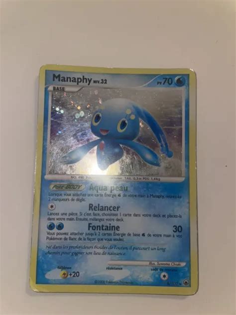 CARTE POKÉMON MANAPHY 8 100 Holo Aube Majestueuse Diamant et Perle FR