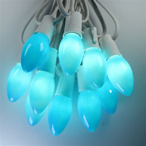 C9 Blue Opaque Glass Bulbs E17 Bases Christmas Light Source