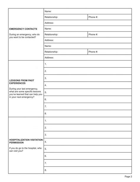 Mental Health Crisis Plan Editable Fillable Printable Pdf