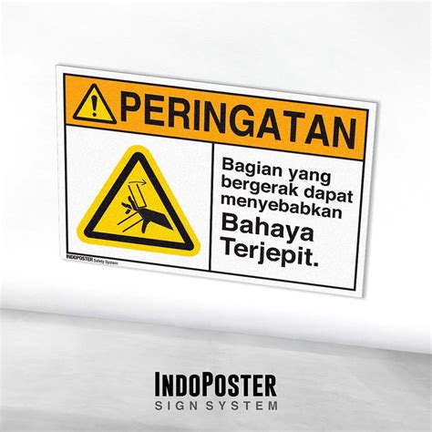 Jual Stiker Safety Sign Rambu K3 Ansi Bahaya Terjepit Bagian Yang Bergerak 2 Shopee Indonesia