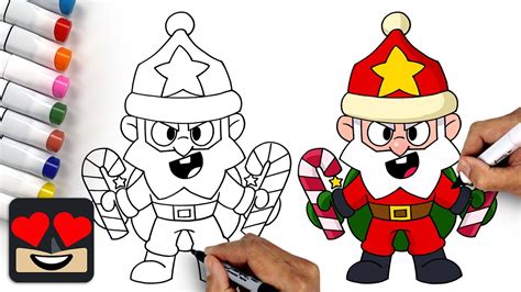 How To Draw Christmas Dynamike Brawl Stars Youtube