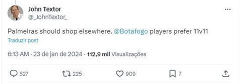 John Textor Ataca Palmeiras Nas Redes Sociais Veja O Que Ele Disse