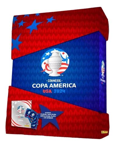 Kit álbum CONMEBOL Copa America USA 2024 Panini plateado tapa dura 50