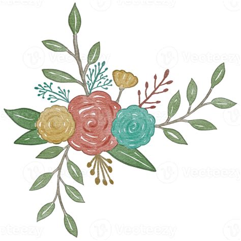 Decorative Flowers Watercolor 11994415 Png