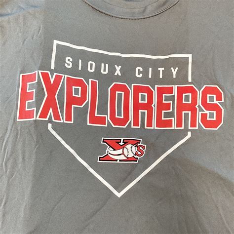 2023 Gray Authentic Team T Shirt Sioux City Explorers