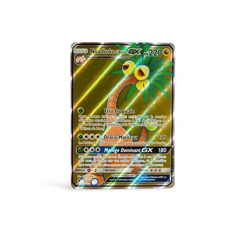 Carte Pokémon Noadkoko d Alola GX 220 PV 107 111 SL4 Invasion Carmin