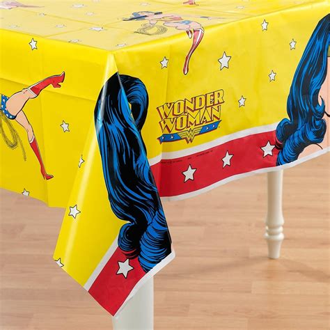 Wonder Woman Tablecover Wonder Woman Birthday Party Wonder Woman