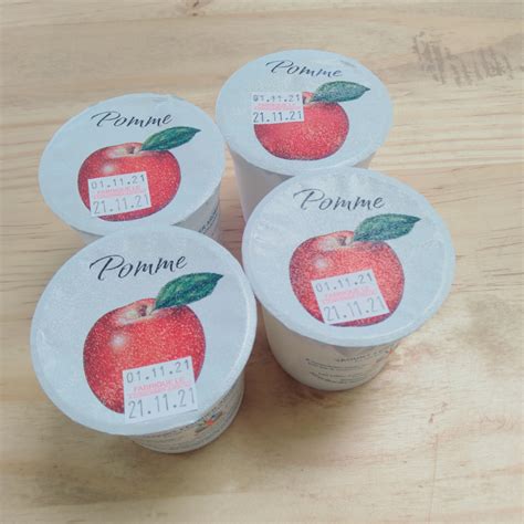 4 yaourts aromatisés pomme 500 g Ferme Des Champs Fleuris Locavor fr