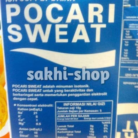 Jual Pocari Sweat Isotonic Bubuk Serbuk Powder Sachet 75 Gr 5 S X 15