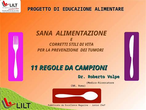 PPT PROGETTO DI EDUCAZIONE ALIMENTARE SANA ALIMENTAZIONE E CORRETTI