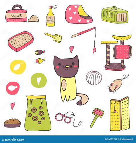 Cat Stuff Icon Stock Illustrations – 530 Cat Stuff Icon Stock