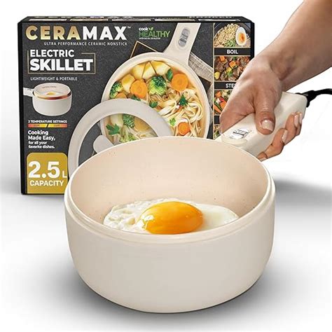 Amazon Ceramax Hot Pot Electric Cooker With Lid And Steamer L Large Cooker Nonstick