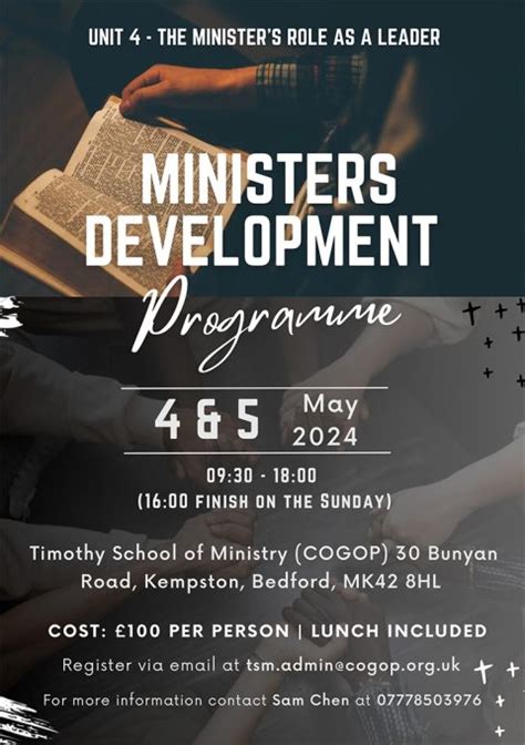 MINISTERS DEVELOPMENT PROGRAMME BEDFORD Church Of God Of Prophecy