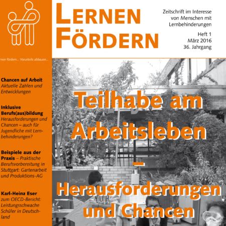 Teilhabe Am Arbeitsleben Herausforderungen Und Chancen