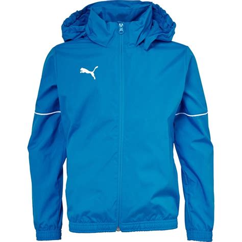 Buy Puma Junior Teamgoal Rain Jacket Electric Blue