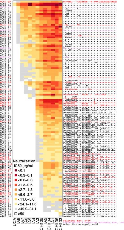 Selected Envs Represent Diverse Neutralization Phenotypes Download