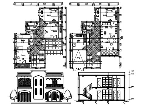 Architectural Plan Of House Mtr X Mtr With Detail Dimension