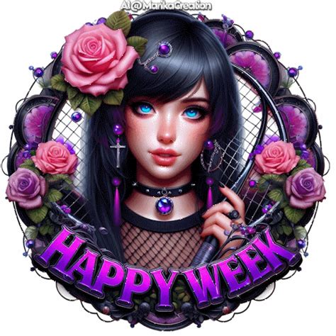 Happy Week In Glitter Text